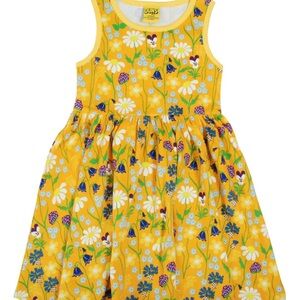 DUNS Yellow Wildflower Floral Twirl Dress Sz 116cm